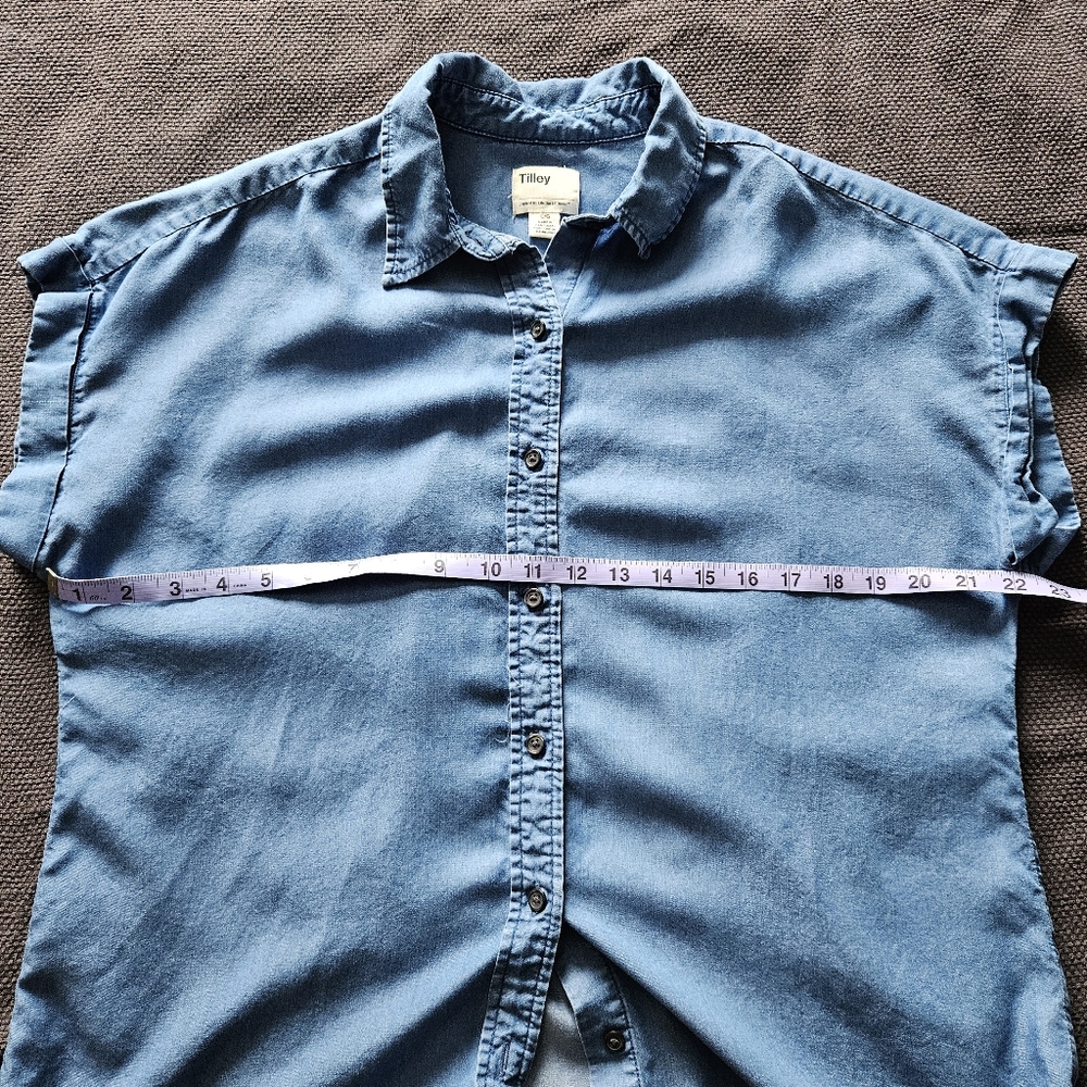 Tilley Blue Button-Up Denim Shirt - Picture 7 of 9